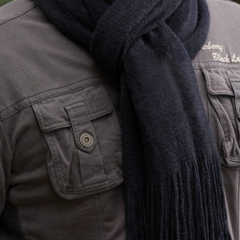 Kanata Soft Acrylic Boucle Fringed Scarf Unisex